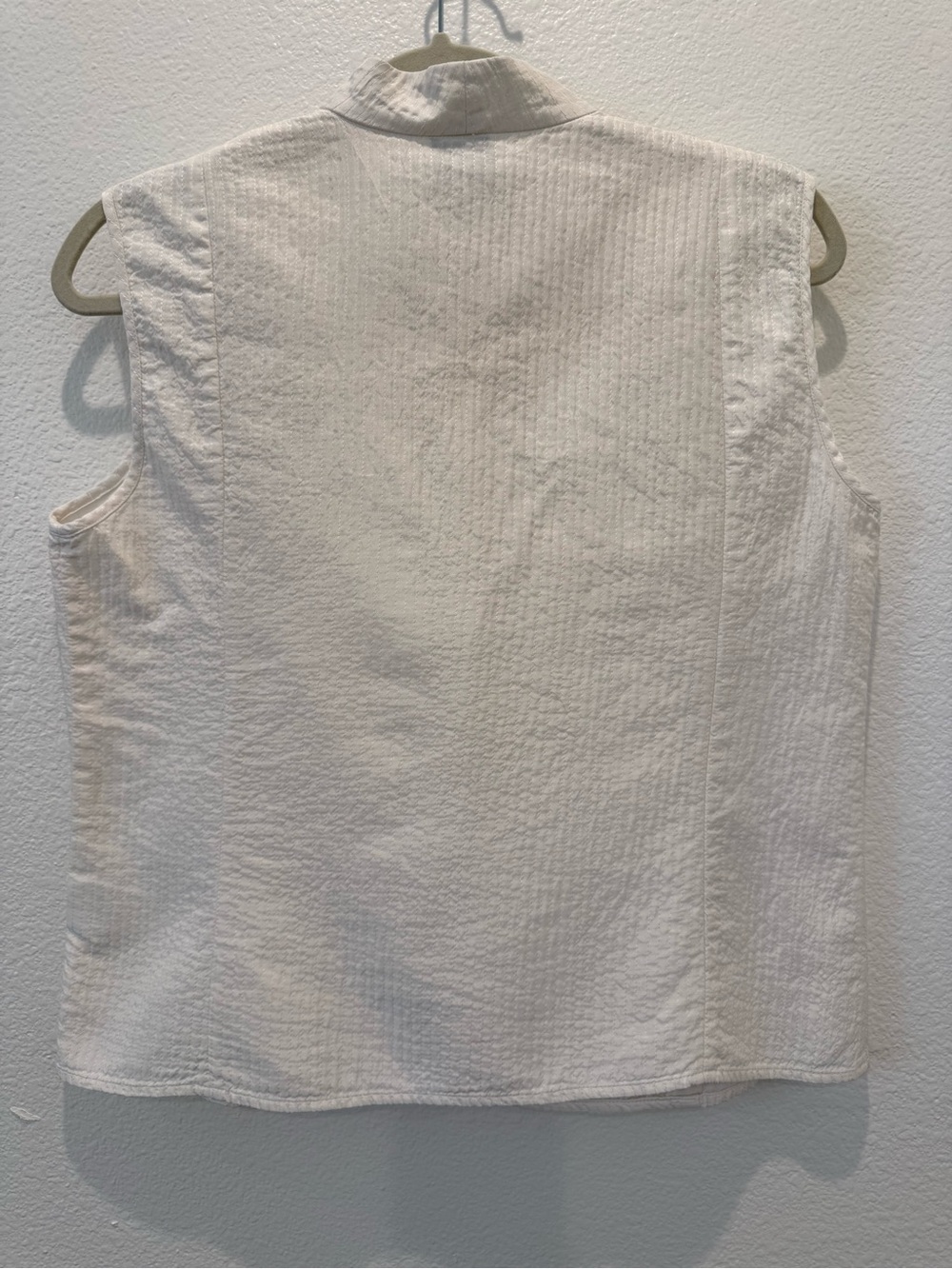 Eileen Fisher vintage top vest 100% silk ivory bone Small preloved natural fiber - Picture 2 of 11